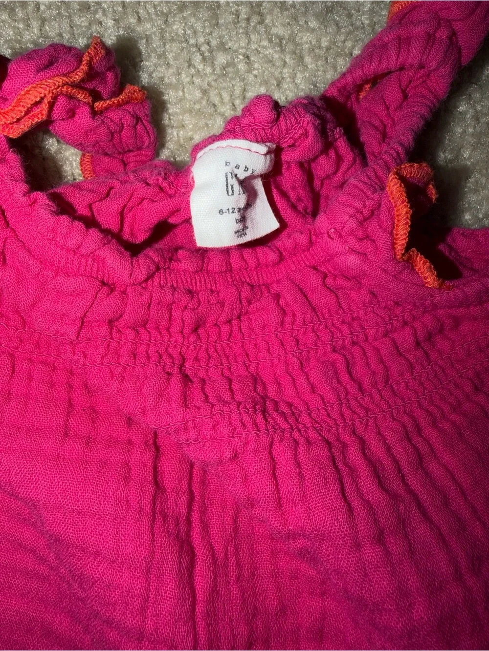 GAP Baby Bright Pink Ruffle Tank & Shorts Set